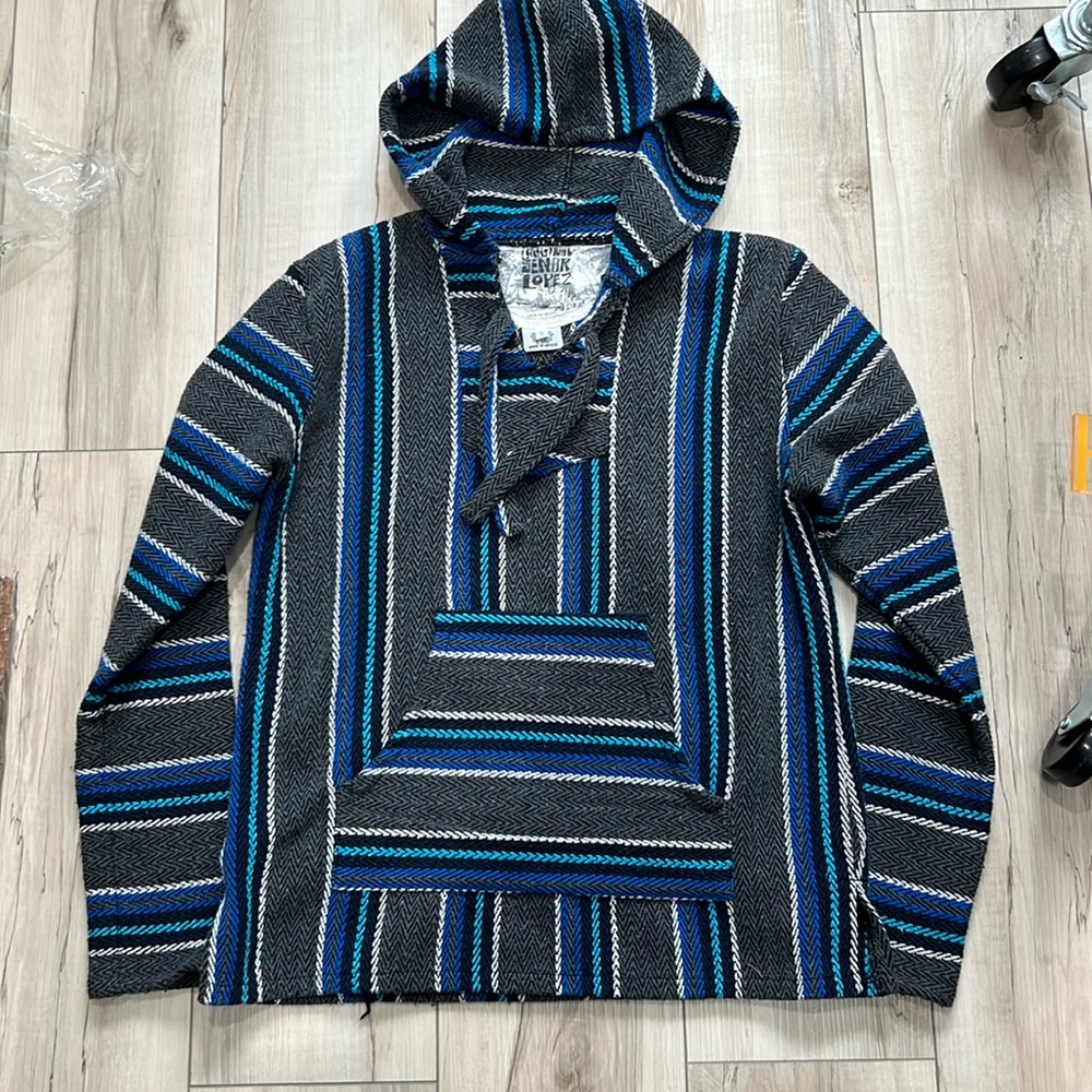 The original senior Lopez Baja hoodie blue gray size small